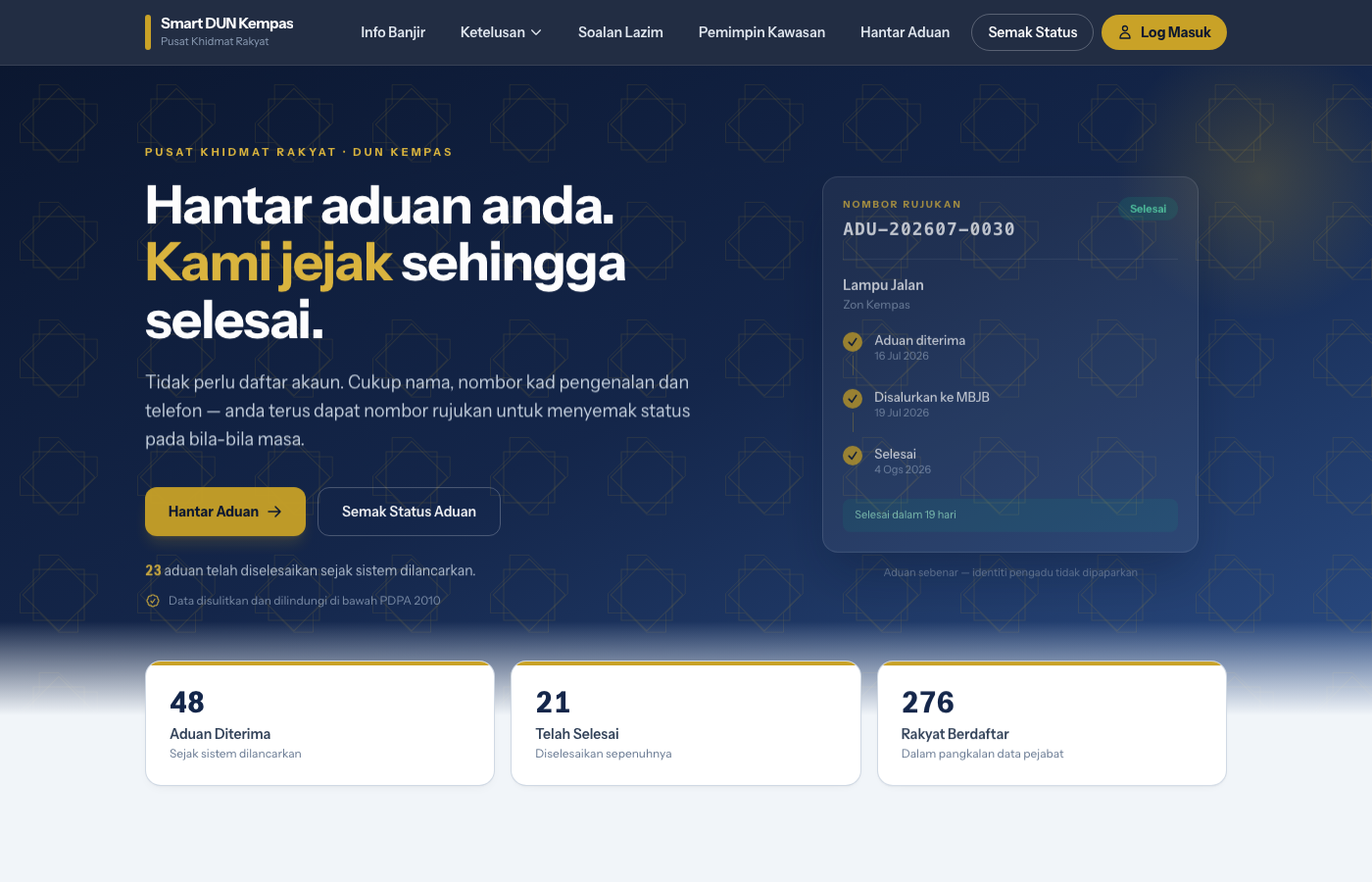 Portal aduan awam Johor GRID